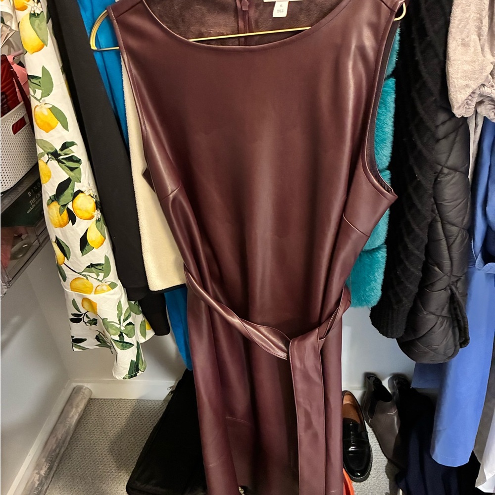 Morgan Taylor Wine Sleeveless Midi Dress